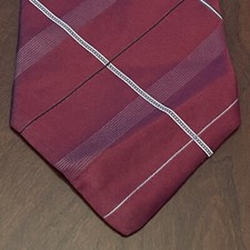 Vintage Dkny Burgundy 100% Silk Men’s Neck Tie Made In USA