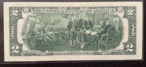 Lot of 2 - TWO DOLLAR $2 bills - 1963 Red Seal & 2017A Green Seal - Great Condition - Bild 6 von 6