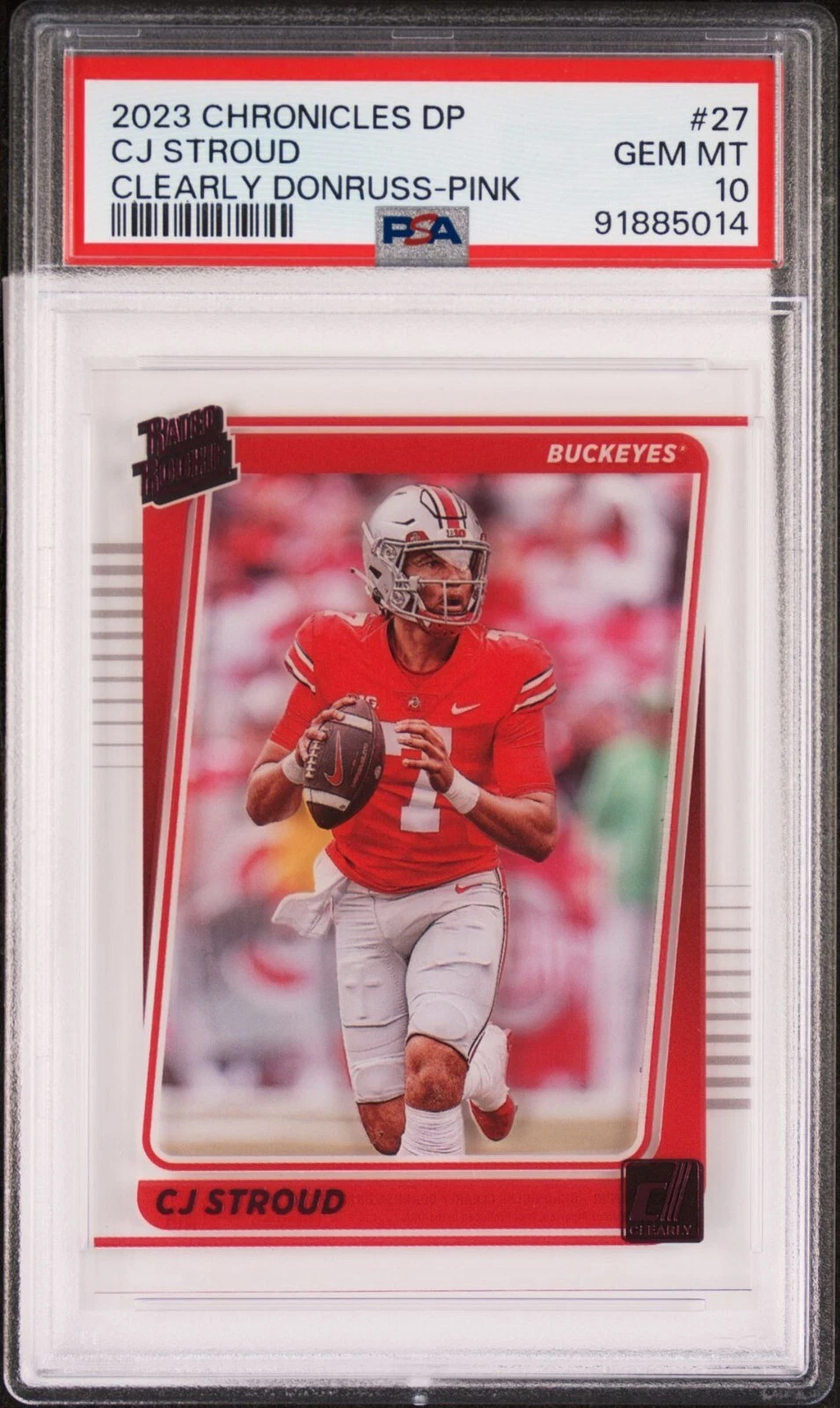 CJ Stroud Panini Chronicles Draft Picks Clearly Donruss #27 Pink