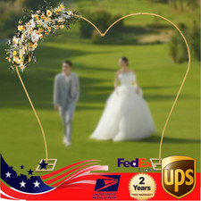 Wedding Arch Rack Heart-shaped Flower Frame Stand Gold Metal Party Backdrop Rack
