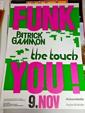 Plakat Patrick Gammon 1984 Concert München Funk You Original DIN A1 TOP!
