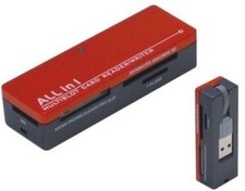 All in 1 card reader support MS, SD, MINI SD and support T-F, M2 memory cards  