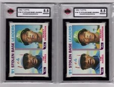 1982 Topps Rickey Henderson Lot KSA 8.5*
