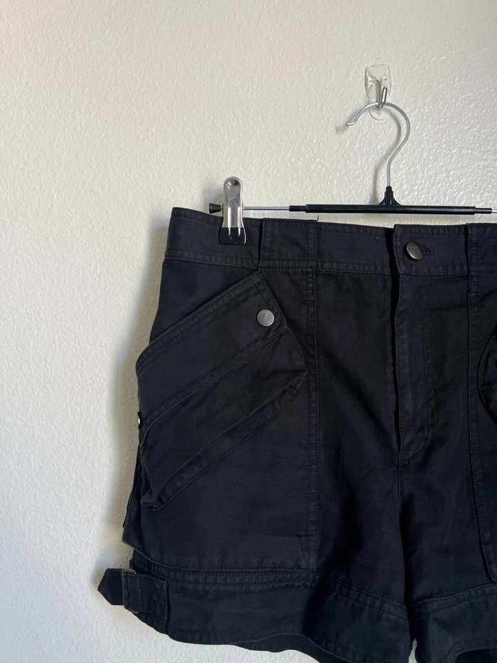 Pantalones Cortos HELMUT LANG Lino/Algodón Marinero Carga en Negro Talla US 2 Foto 2 de 4