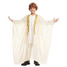 Muslim Kids Boys Dishdasha Open Kaftan Cardigan Long Robe Kimono Abaya Jubba Eid