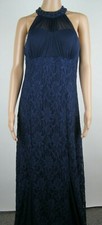NIGHTWAY Formal Dress Navy Blue Size 12 Lace Beading and Sequin Floor-length