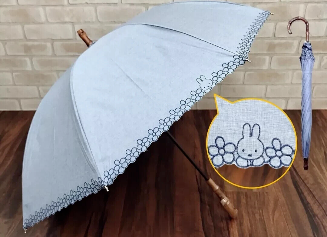Miffy Floral Pattern Embroide Umbrella Sunny And Rainy Days