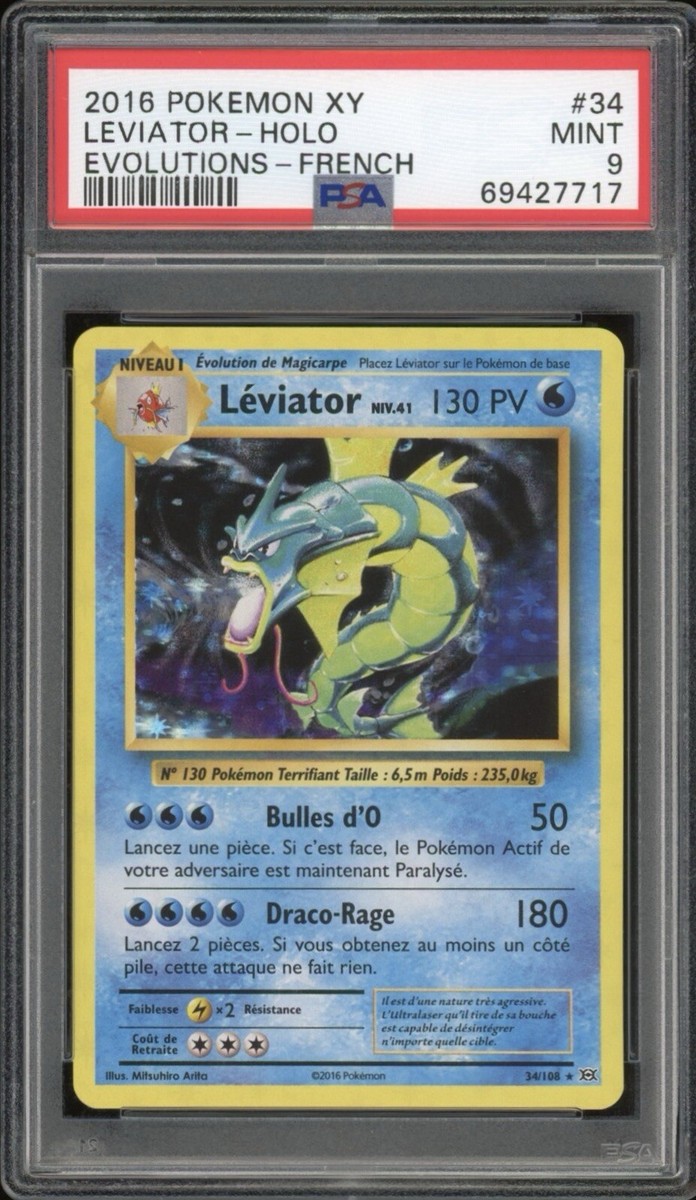 2016 Pokemon FRENCH XY Evolutions Léviator-Gyarados Holo 34/108