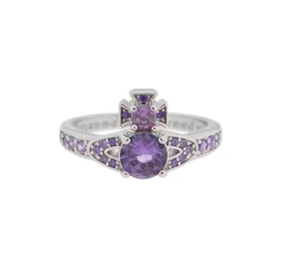 Vivienne Westwood Ismene Ring Lavender Purple With Gift Packaging