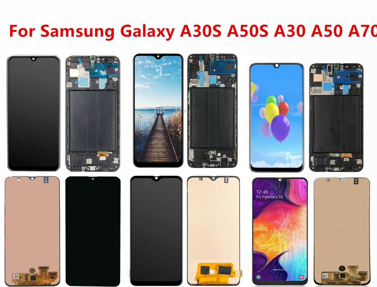 For Samsung Galaxy A30S A50S A30 A50 A70 LCD Display Touch Digitizer with  Frame