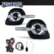 Fit For 2010-2016 Chevy Equinox Bumper Fog Lights Drving Lamps w/ Bezels+Bulbs