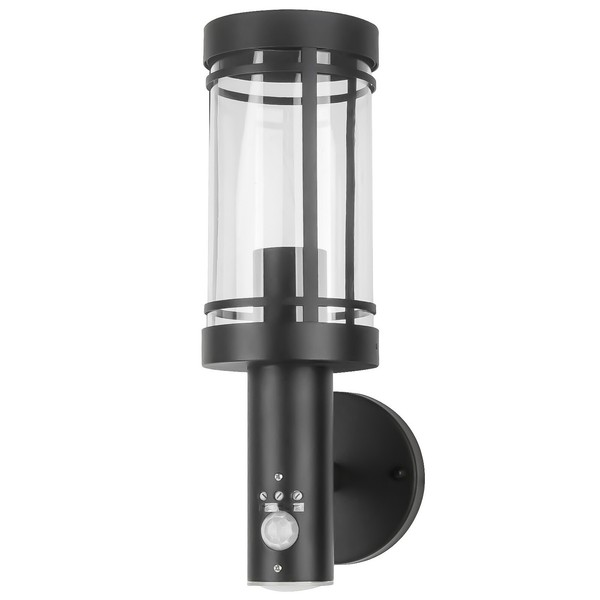 Grafner Wandlampe Mit Bewegungsmelder Edelstahl Anthrazit Sensor Wandleuchte-image