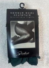 Lerner Studio Opaque Body Sculpture MICROFIBER TIGHTS Sz Medium Verdi Green New