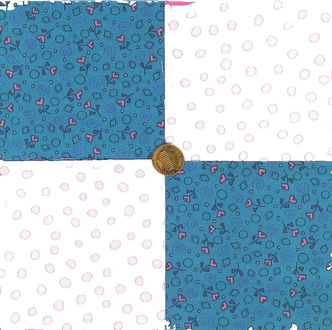 Polka Dot Flowers & Plants Quilting Craft Fabrics