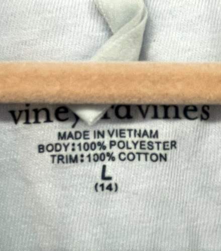 Vineyard Vines Jacket Girls Large Blue Plush Teddy Fleece Full Zip Sherpa Cozy - Picture 3 of 12
