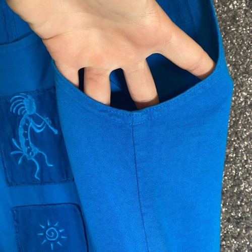 Vintage Kokopelli Midi Dress Womens Large Southwest Artsy Southwest Coastal 90s - Picture 9 of 15
