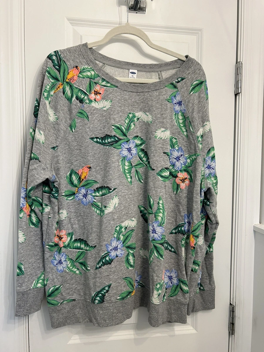 Old navy floral sweatshirt hotsell