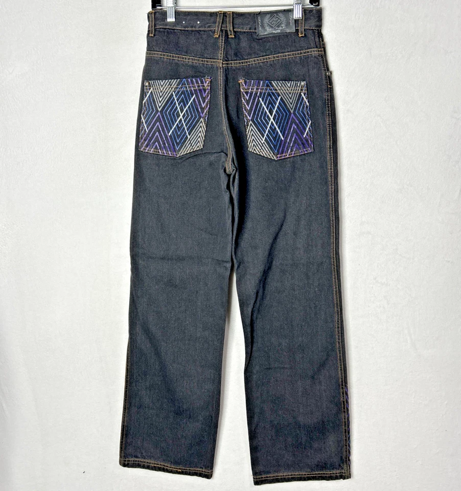 Enyce Jeans Boy's 18 Baggy Hip Hop Grunge Wide Leg Dark Wash Denim Y2K - Image 4 of 4