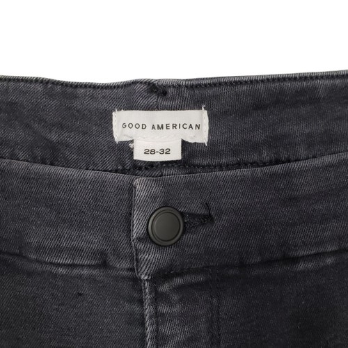 Good American Always Fits Skinny Jeans Womens 28-32 Good Legs Distressed Black - Picture 9 of 10