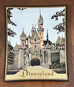 DISNEYLAND 1960’s Houze Art Smoke Glass Castle Trinket Tray Dish Ashtray MCM WDP