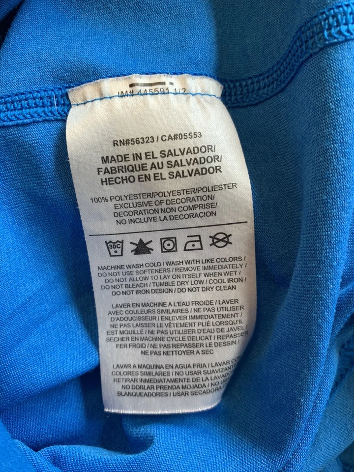 ✨BOY’S NIKE DRI-FIT TEAL WITH YELLOW SWOOSH T-SHIRT SIZE L  EUC✨ - Image 4 of 4