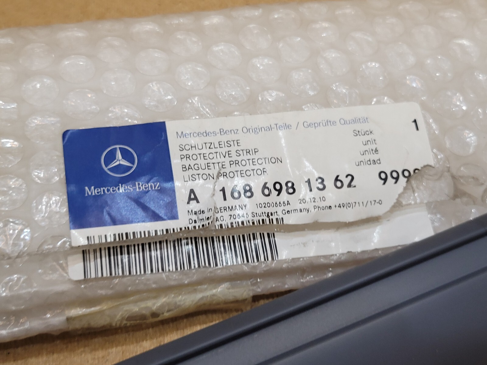 a Class W168 Orig MERCEDES Door Cer Bar Ramm Protection Front Left 