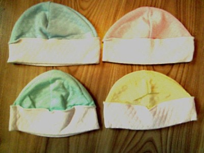 Baby Junge/Mädchen Baumwolle Neugeborene Kinder Mütze/Mütze, 0-6 Monate, blau, gelb, rosa, grün
