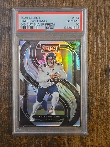 2024 Panini Select Caleb Williams Die-cut Silver Prizm #114 Psa 10