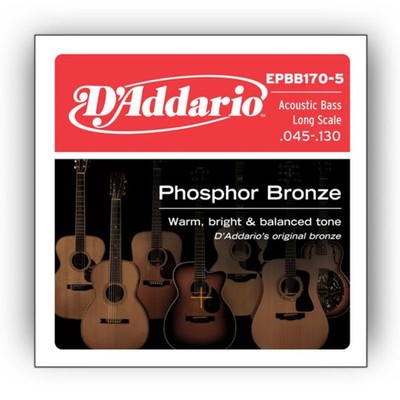 D'Addario 5er Phosphor Bronze 45-130 Acoustic Bass 45-65-80-100-130 - Saitensatz