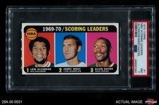 1970 Topps #1 Lew Alcindor Scoring Leaders Bucks / Lakers / Rockets PSA 7 - NM