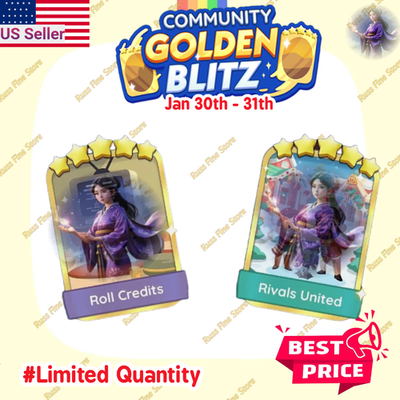 #ad MONOPOLY GO GOLDEN BLITZ🔥 Roll Credits amp; Rivals United ⚡Cheapest $4.95