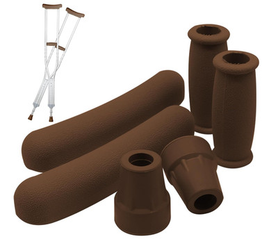 Replacement Crutch Pads 6PCS Kit Armpit Hand Grip Covers Tips for Aluminum Crutc