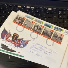 GB STAMPS FDC FIRST DAY COVER 1994 D-DAY 6 JUNE 1944 LONDON PMK H/WRITTEN
