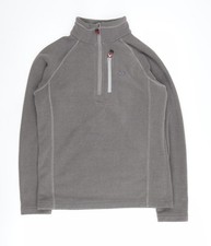 Unisex Adults UK S Regular Trespass Grey 1/2 Zip Sweatshirt