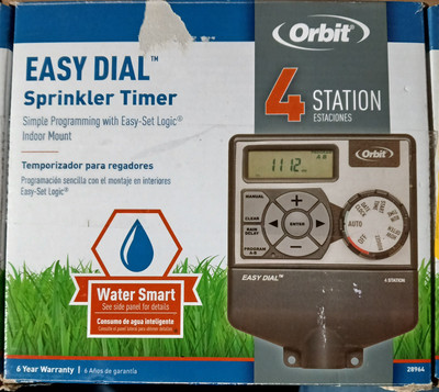 Orbit Easy Dial 6 Station Sprinkler Timer #57596 With Easy-Set Logic 