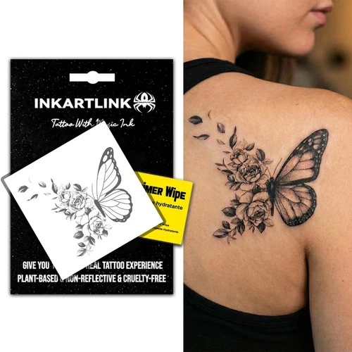 INKARTLINK Butterfly 8 Temporary Tattoos, Realistic Waterproof - product listing photo