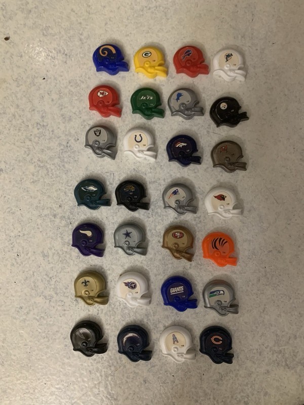 Lot Of 28 NFL Mini Magnetic Helmets Vintage