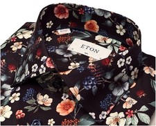  395 NEW ETON DRESS SHIRT M 15.5 39 CONTEMPORARY FIT FLORAL MENS