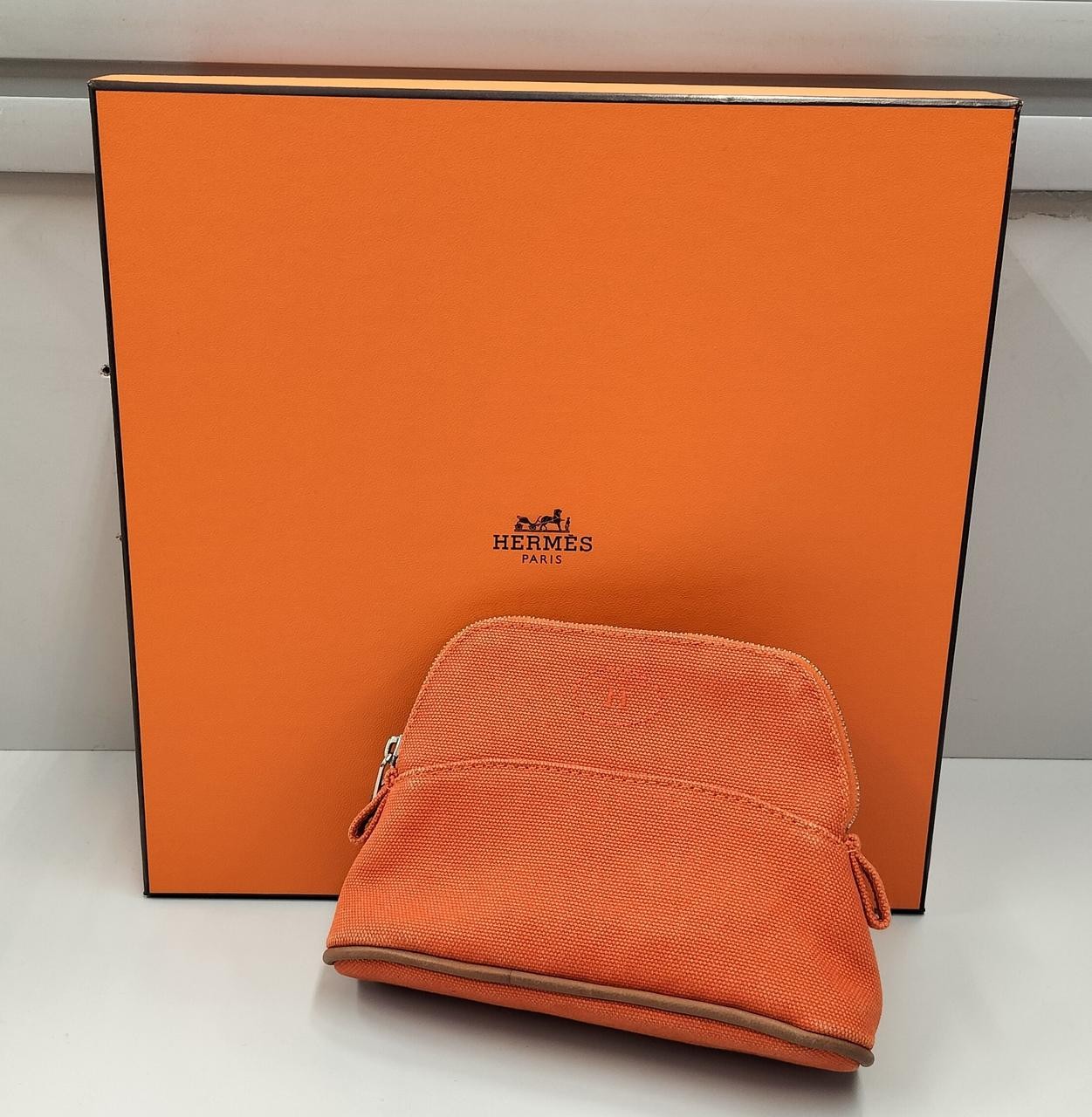 Hermes Bolide 15 Small Makeup Pouch in Premium Leather