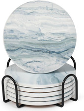 Drink Coasters with Holder for Coffee Table, ...