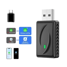 2025 Car Smart AI Box Wireless CarPlay & Android Auto Adapter Plug Play Dongle