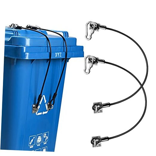 Trash Can Lid Lock,Heavy Duty Bear Proof Trash Can Lock Wire Rope Universal-image