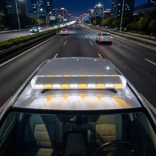 47 Strobe Light Bar 88 Led Emergency Beacon Warn Tow Truck Response Amber White