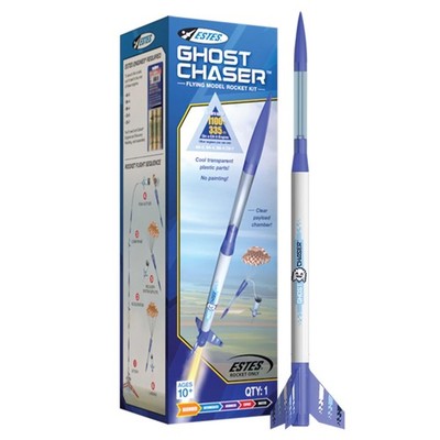 Estes 7300 Ghost Chaser Rocket-Building Kit, Beginner Flying-Rocket Model Kits,