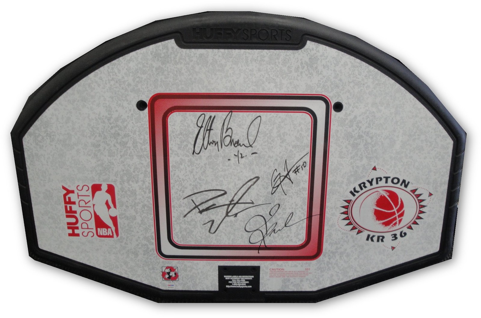 Quentin Richardson Autographed Signed Los Angeles Clippers Darius Miles Elton Brand Richardson Maggette Full Size NBA Backboard PSA 