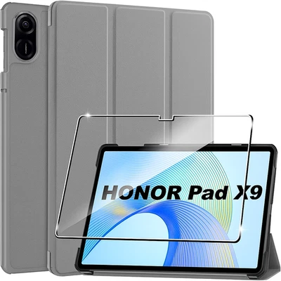 Smart Case For Honor Pad X9, X8 11.5in,X8a 11in Pro Stand Cover + Tempered Glass