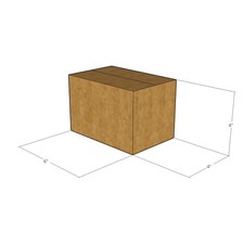 10 6x4x4 Kraft Brown Corrugated Shipping Boxes Multi-Depth 32 ECT Single-Wall