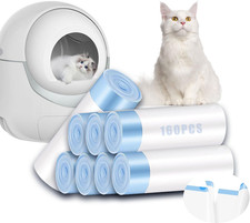 160 Pack Cat Litter Bags, 25 X16 Inch Heavy Duty Self-Cleaning Litter Box Liners
