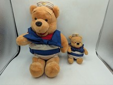 Disney Winnie the Pooh Plush Lot of 2 Sailor Outfit 14" and 7" - EB19