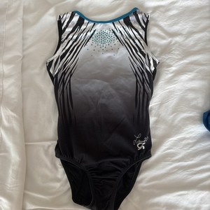 GK Laurie Hernandez AXS Leotard Adult Extra Small Black Ombré 